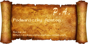 Podmaniczky Agaton névjegykártya